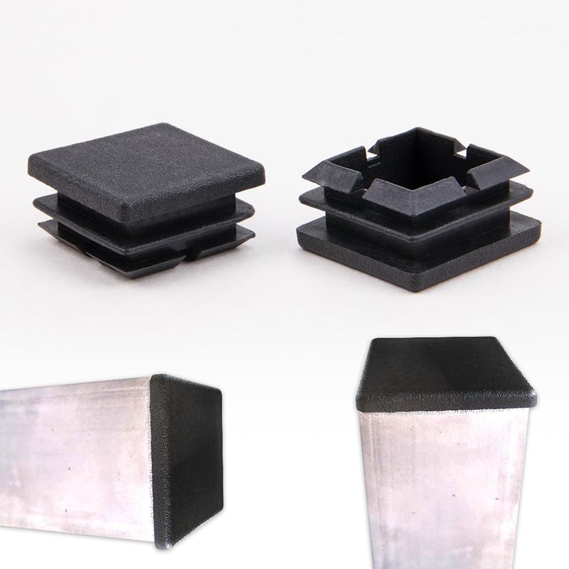Comidox 10 Pcs Square Tube Plastic Hole Plug 1x1 Inch Cap Cover Tube Chair Glide Insert,Fitness Equipment,Steel Wood Furniture Cap Pipe Plug - Image 2
